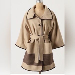 Woolrich Anthropologie Wool Cape Coat
